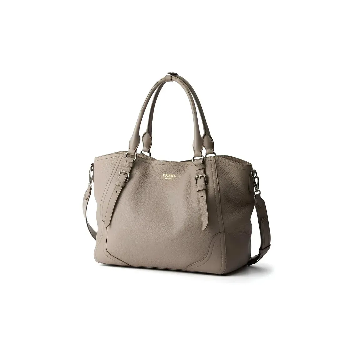 Prada Большая сумка-тоут Clay Grey - фото 4