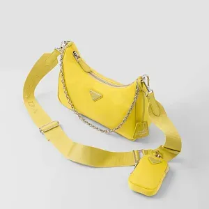 Prada Сумка Re-Edition 2005 из Re-Nylon Citron Yellow - фото 3