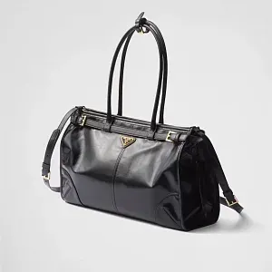 Prada Большая кожаная сумка Black - фото 3