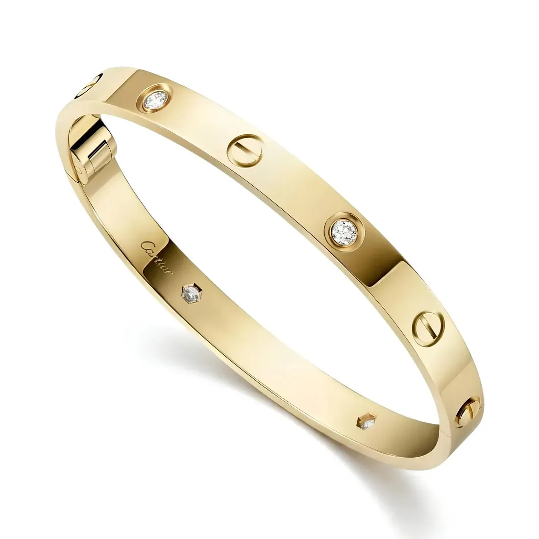 Cartier Браслет Love single-screw closure, classic model, 4 diamonds Men - фото 4