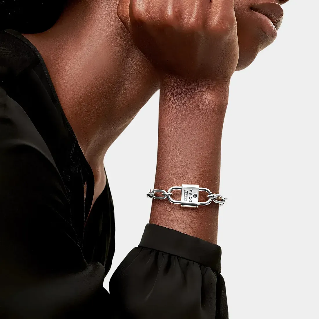 Tiffany & Co. Браслет Large double-shackle padlock bracelet in 925 sterling silver - фото 2