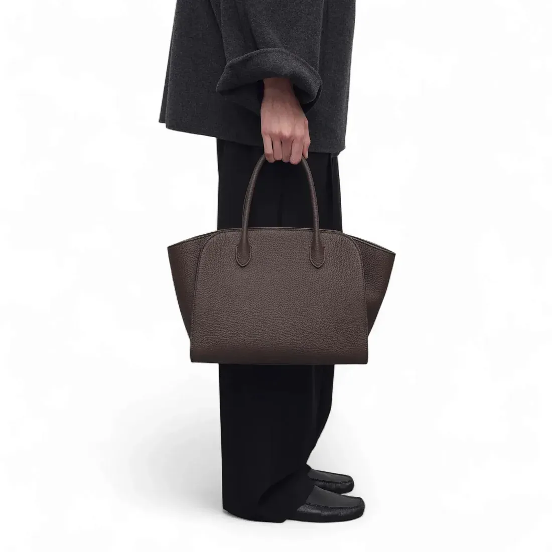 The Row Сумка Marlo 12 Deep Brown из кожи Deep Drown - фото 2