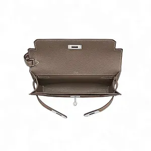 Hermès Сумка Kelly Depeches 25 Etoupe Togo Palladium Hardware - фото 4