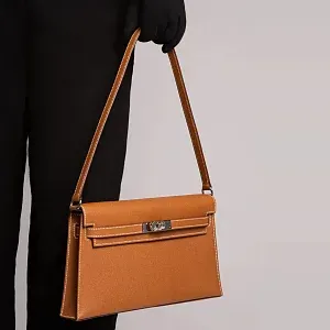 Hermès Сумка Kelly Elan Gold Madame Palladium Hardware - фото 2