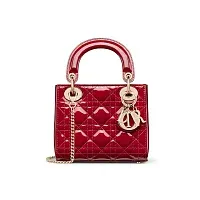 Dior Сумка Lady мини-формата Cherry Red - фото 1