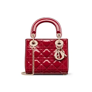 Dior Сумка Lady мини-формата Cherry Red - фото 1