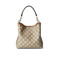 Gucci Мини-сумка с эмблемой GG Brown - фото 1
