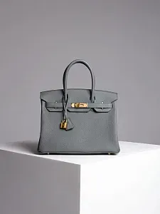 Hermès Cумка Birkin 30 Vert Amande Togo Gold Hardware - фото 1