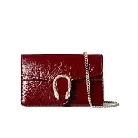 Gucci Мини-сумка Dionysus Rosso Ancora Red Patent - фото 1