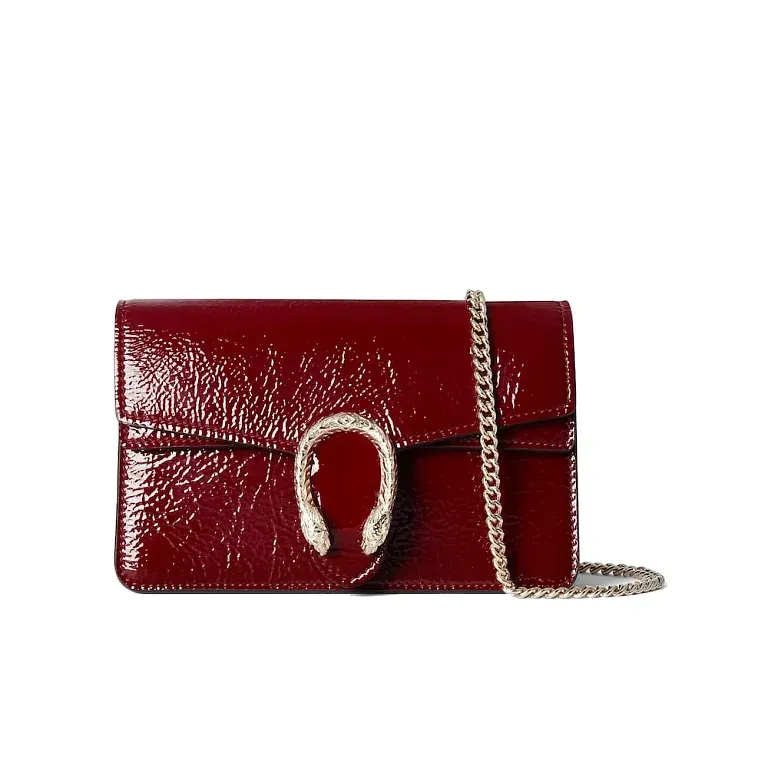 Мини-сумка Dionysus Gucci Rosso Ancora Red Patent - фото 1
