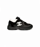 Chanel Кожаные кроссовки Black/White - фото 1