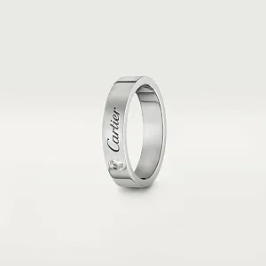 Cartier Обручальное кольцо с 1 бриллиантом C de 4 мм Platinum - фото 3
