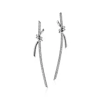 Tiffany & Co. Серьги Knot Drop Earrings with Diamonds White Gold - фото 1