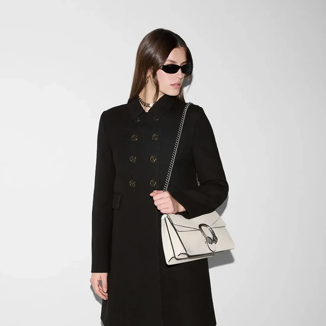 Gucci Сумка на плечо Dionysus Light Grey Patent - фото 2