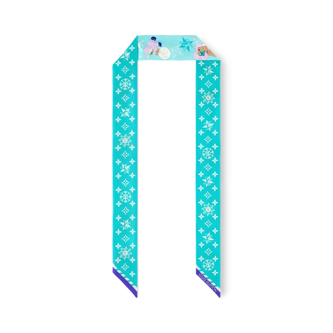 Louis Vuitton Шелковая лента Xmas Vivienne BB Blue - фото 3