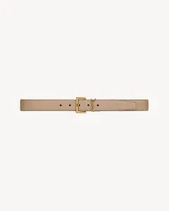 Saint Laurent Ремень Cassandre Dark Beige - фото 1