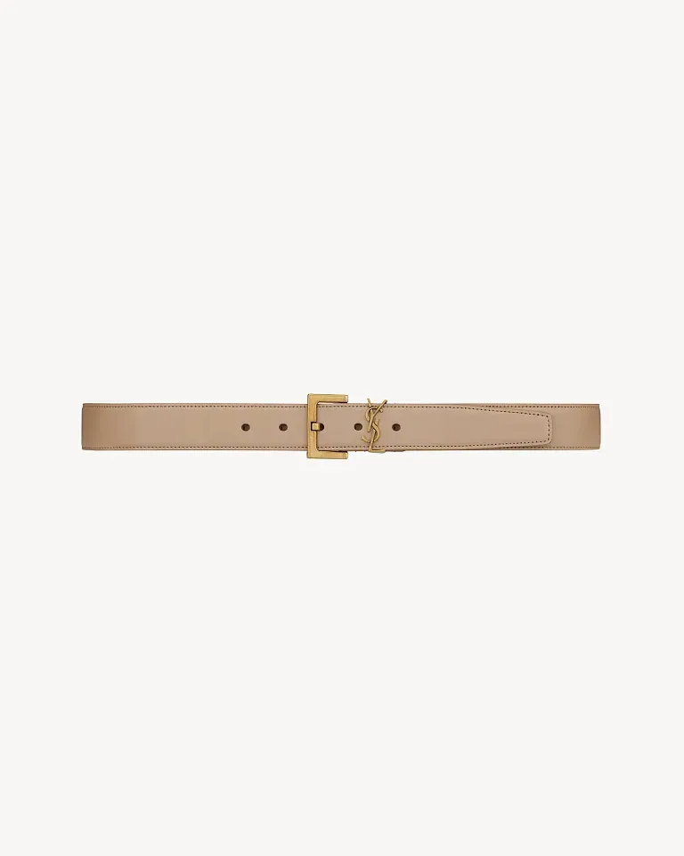 Ремень Cassandre Saint Laurent Dark Beige - фото 1