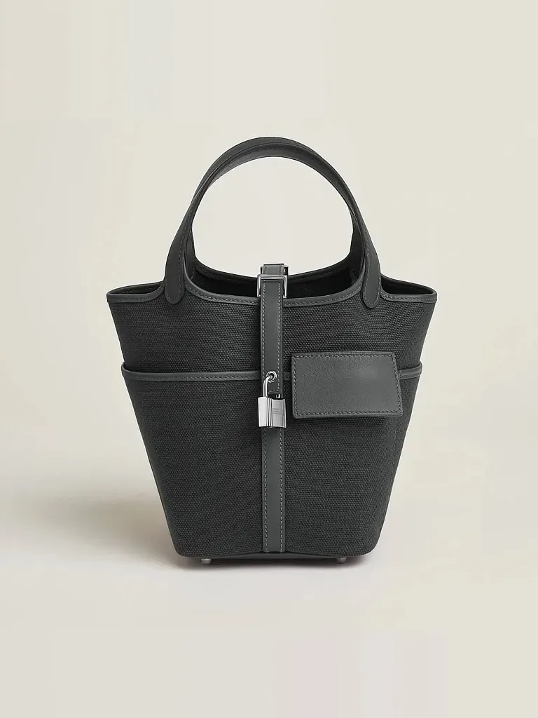 Сумка Picotin 18 Cargo Gris Misty Goeland Swift Palladium Hardware Hermes - фото 1
