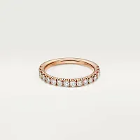 Cartier Обручальное кольцо с бриллиантовым паве Etincelle de 2 мм Rose Gold - фото 1