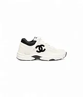 Chanel Кожаные кроссовки White/Black - фото 1
