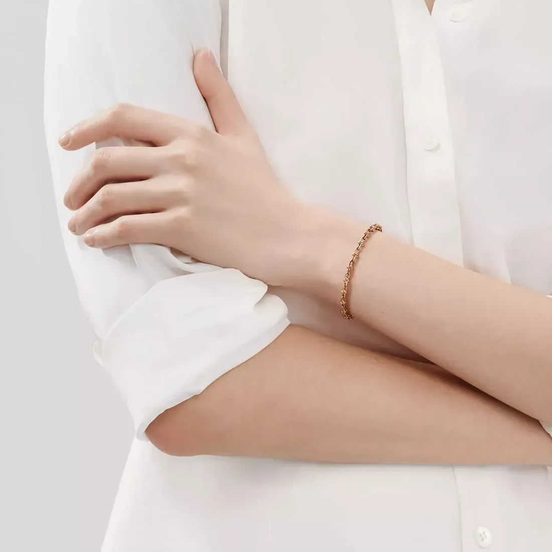Tiffany & Co. Браслет 18-carat yellow gold micro-link bracelet Rose gold - фото 2