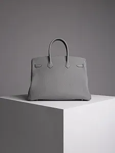 Hermès Cумка Birkin 35 Gris Mouette Togo Palladium Hardware - фото 4