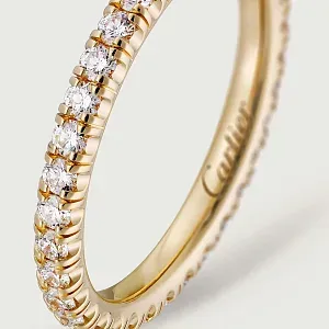 Cartier Обручальное кольцо с бриллиантовым паве Etincelle de Men 2 мм Yellow Gold - фото 3