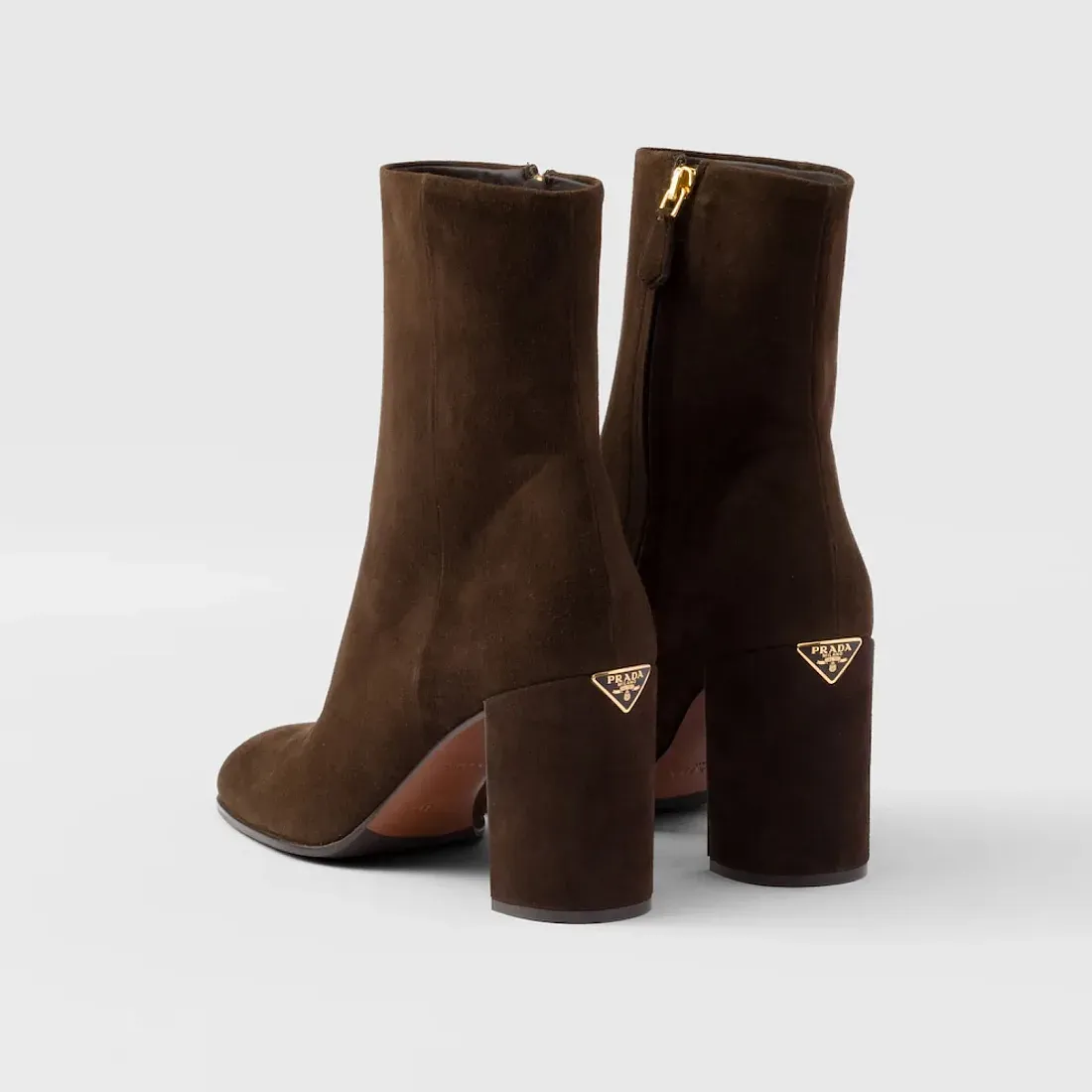 Prada Замшевые ботильоны Dark Brown - фото 5
