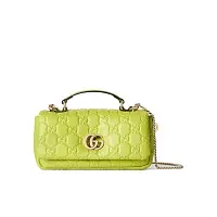 Gucci Мини-сумка с верхней ручкой GG Milano Bright Green - фото 1