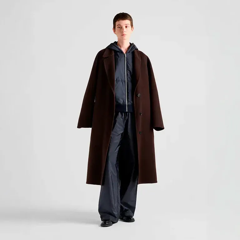 Легкая куртка-бомбер с капюшоном из материала Re-Nylon Prada - фото 2