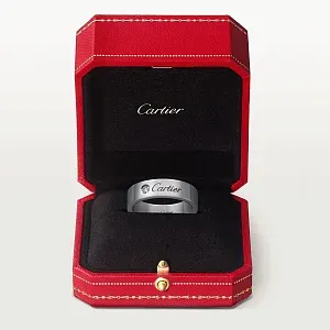 Cartier Обручальное кольцо с 1 бриллиантом C de Men 5 мм Platinum - фото 4