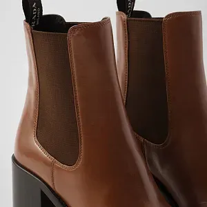 Prada Ботинки из кожи Cognac - фото 6