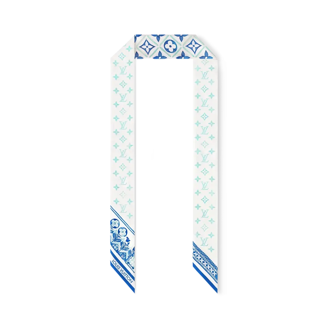 Louis Vuitton Шелковая лента Tiles BB Lagoon - фото 3
