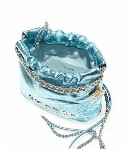 Chanel Сумка Mini 22 Light Blue - фото 3