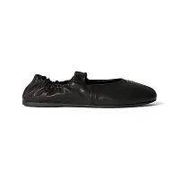 Miu Miu Балетки Ruches nappa leather ballerinas Black - фото 1