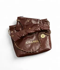 Chanel Сумка Mini 22 Dark Brown - фото 3