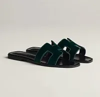 Hermès Сандалии Oran Dark Green - фото 1