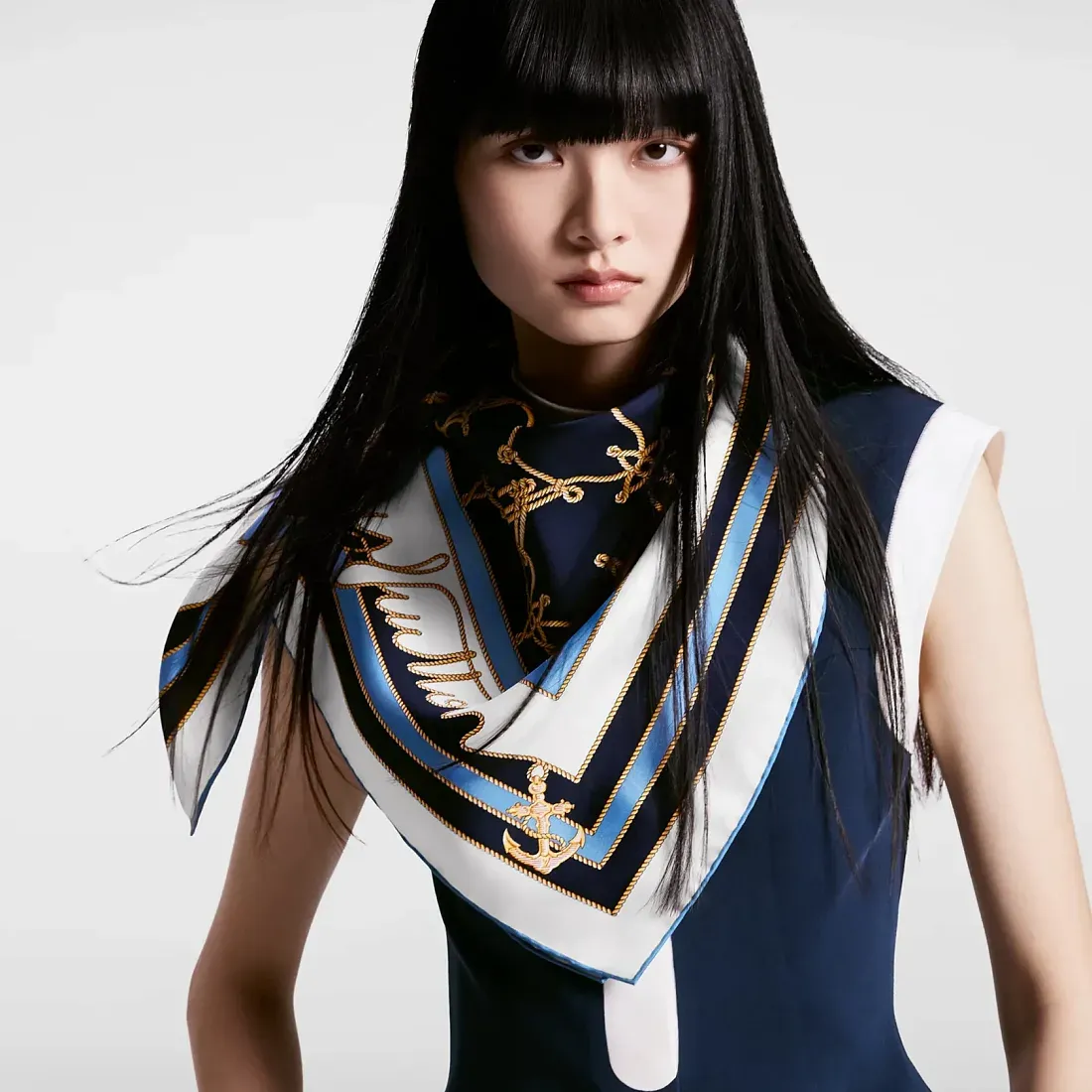 Louis Vuitton Платок-каре Cordage 90 Bleu Ciel - фото 2