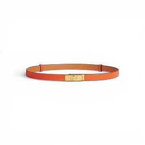 Hermès Ремень Kelly 18 Orange / Or Jaune - фото 1