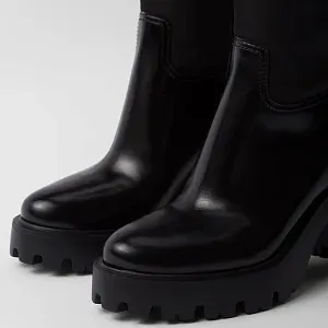Prada Сапоги из кожи и Re-Nylon - фото 6