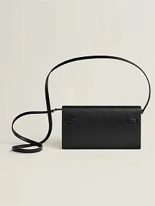 Hermès Кошелек Electrum Kelly To Go Noir Chamkila Palladium Hardware - фото 2