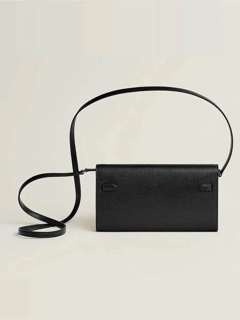Кошелек Electrum Kelly To Go Noir Chamkila Palladium Hardware Hermes - фото 2