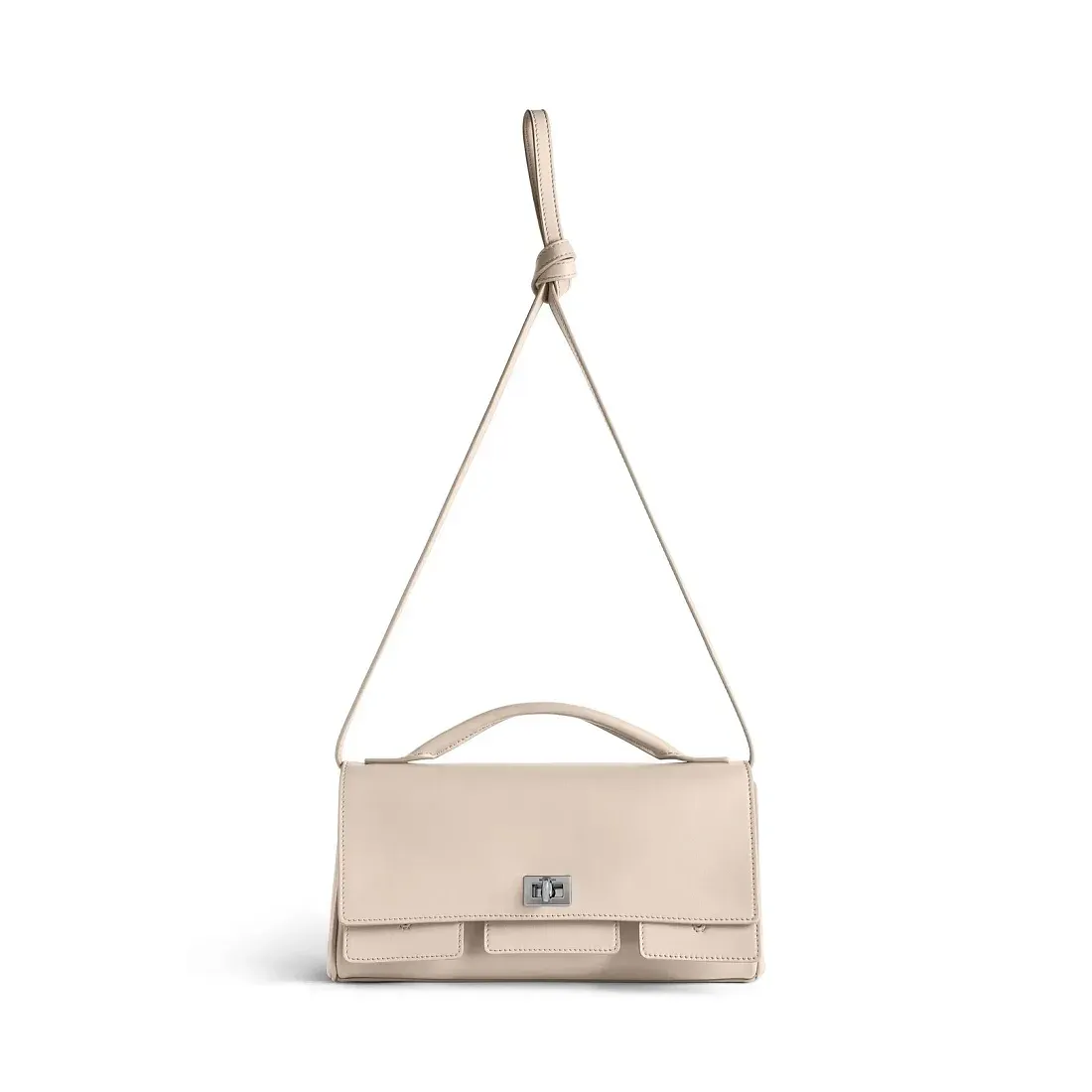 Balenciaga Клатч Bel Air маленького формата Almond - фото 4
