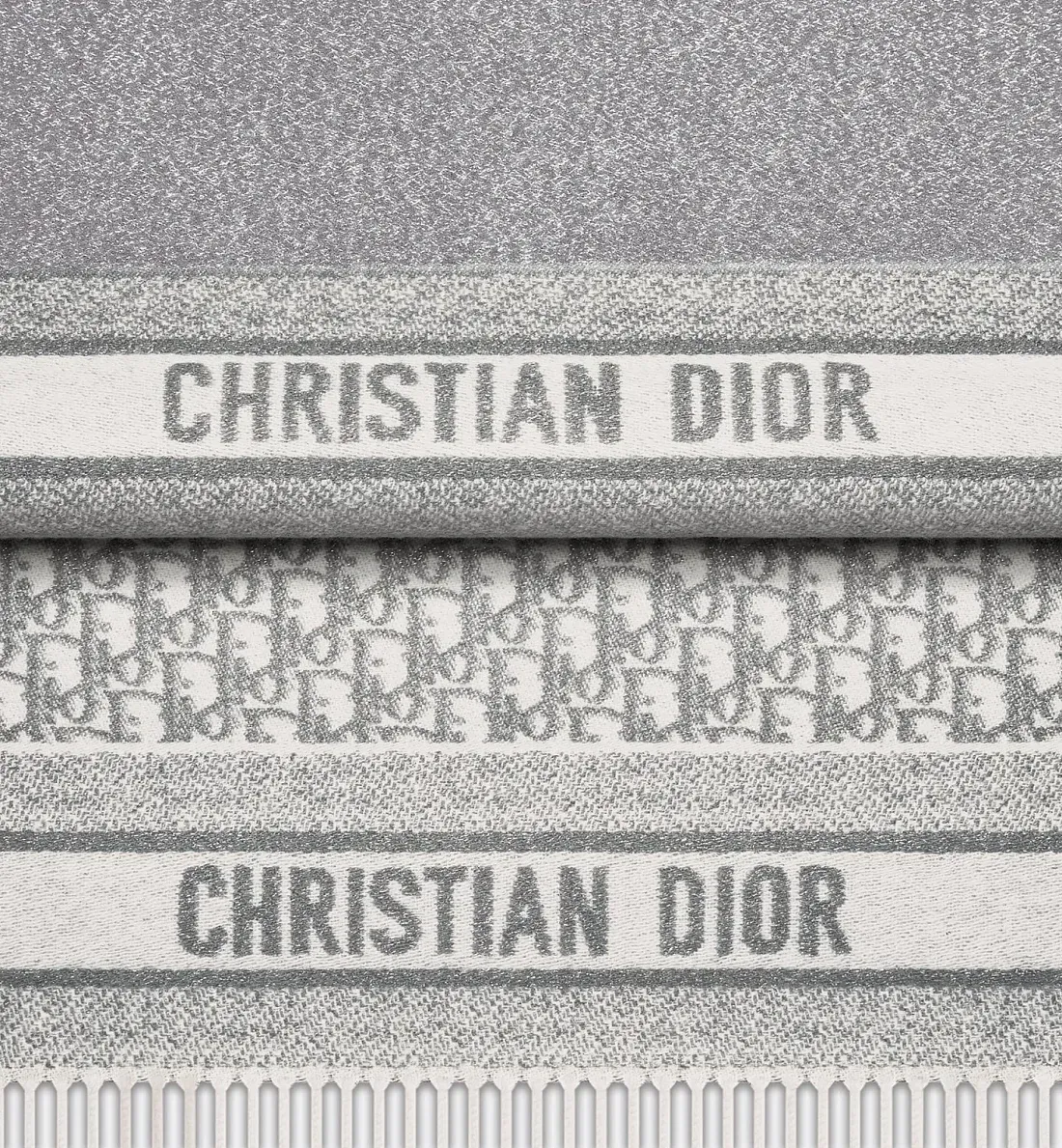Dior Шарф Oblique Grey - фото 4
