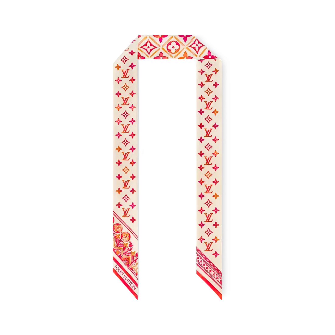 Louis Vuitton Шелковая лента Tiles BB Coral - фото 3