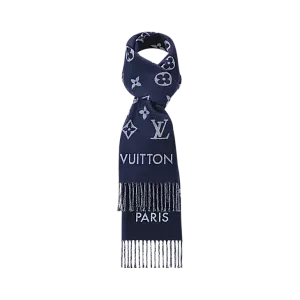 Louis Vuitton Шарф All About Monogram Navy Blue - фото 3