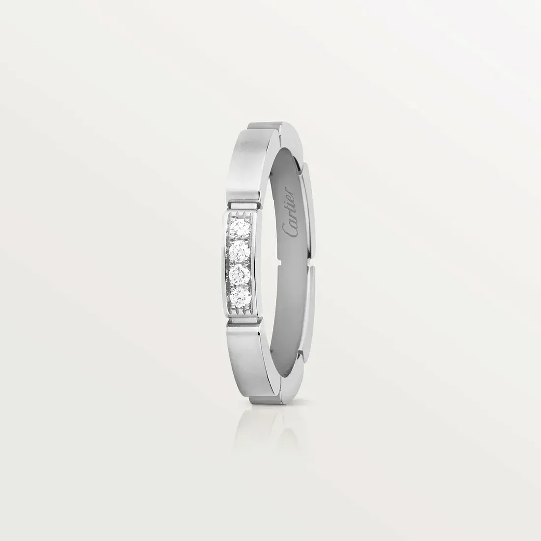 Cartier Обручальное кольцо c 4 бриллиантами Maillon Panthere White Gold - фото 4
