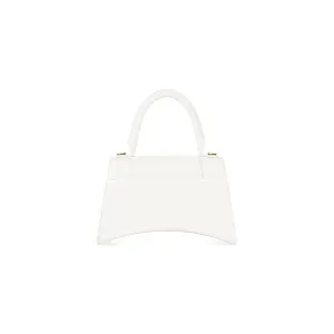 Balenciaga Сумка Hourglass Crocodile Embossed маленького формата White - фото 3