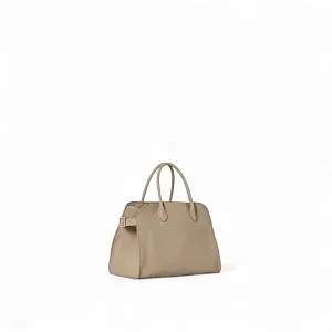 The Row Сумка Soft Margaux 12 из кожи Dark Taupe - фото 3