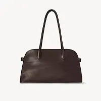 The Row Сумка Margaux Shoulder 12 из кожи Hippo Grey - фото 1